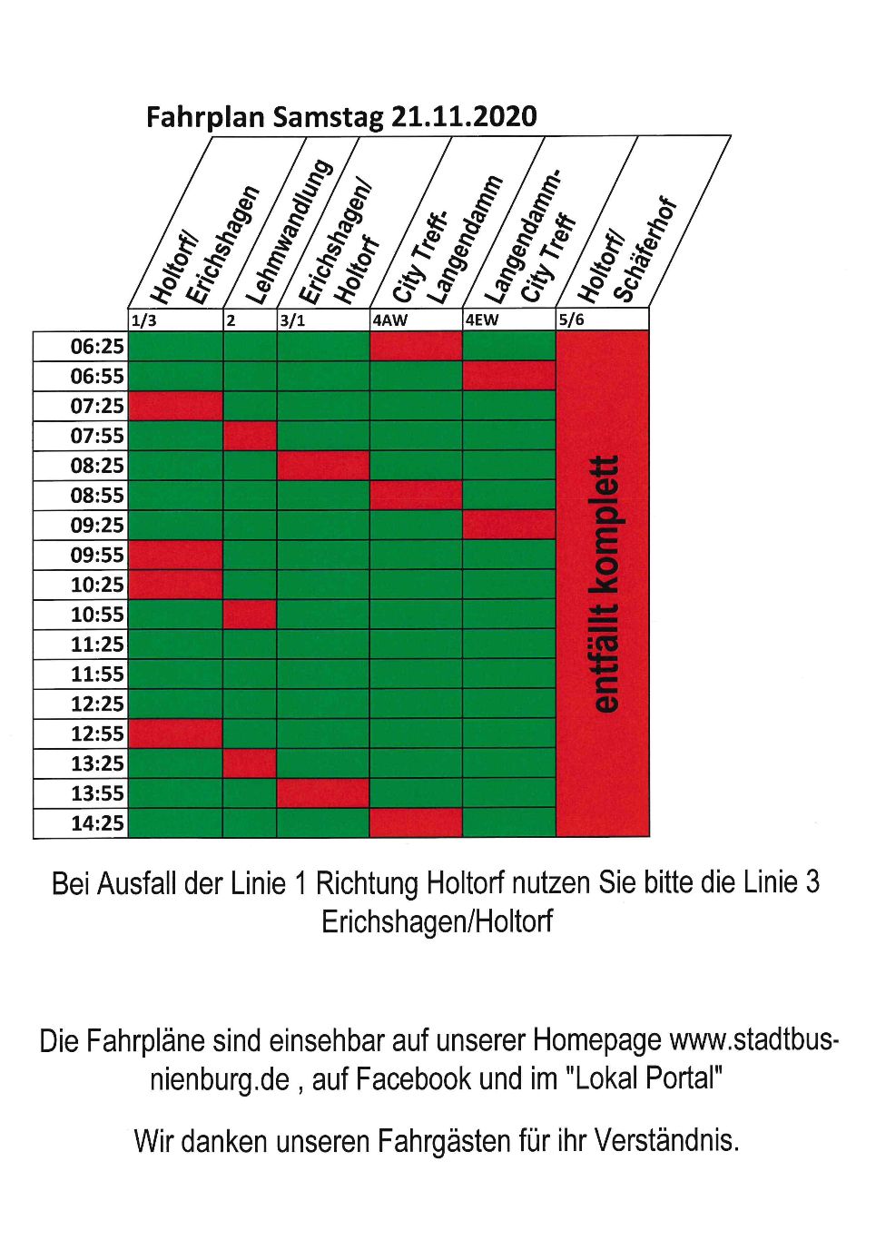 Fahrplan 21.11.2020 Lokalportal Fahrplan 21.11.2020 Lokalportal